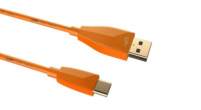 China EJE Orange USB 3.0 Lightning Cable For Fast Charging Up To 2.4A for sale