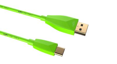 China USB de alta velocidad verde 3.1 Cable de relámpago núcleo de cobre 480Mbps Sincronización de datos en venta