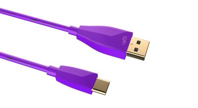 Китай Настраиваемый фиолетовый USB 3.1 к молниеносному кабелю 1 м для Iphone Ipad продается
