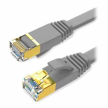 China Grijze 3 ft Cat 7 Ethernet Patch Cable SFTP Shield Type High Performance Te koop