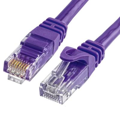 China Durable 10Gbps Purple Cat 6 Ethernet Patch Cable Cat6 Network Cable 25ft 100ft for sale