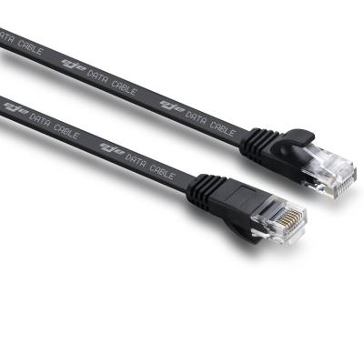 China Qualified UTP CCA RJ45 Cat5e Cable 24AWG Cat 5e Patch Cable Black for sale