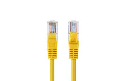 Chine Cable de patch Ethernet de marque EJE Jaune CCA Cat5E rentable pour la surveillance ou les réseaux Gigabit à vendre