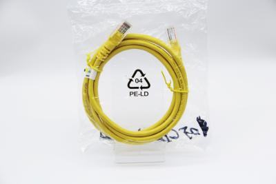 China 1Gbps Cat6 Networking Cable Yellow 250MHz Ethernet Patch Cable RJ45 PVC Jacket for sale