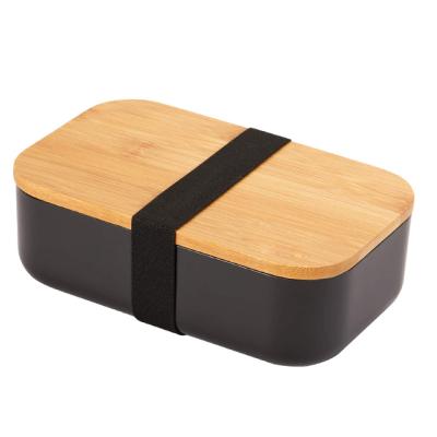 China 2021 Hot Selling Disposable Lunch Container with Stylish Bamboo Lip 1000ml Outlook Use in Camping, Hiking, Family Activities Bento Lunch Box for sale
