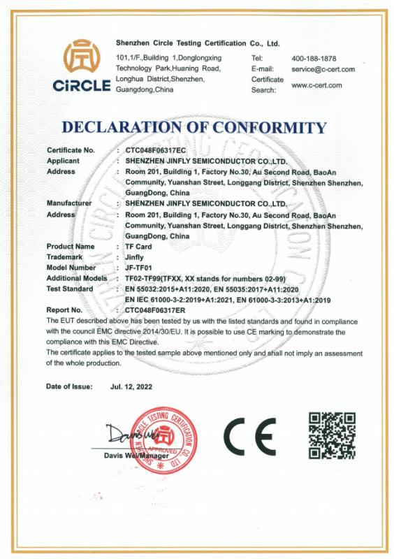 CE - Shenzhen Jinfly Semiconductor Corporation