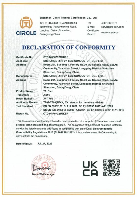 UKCA - Shenzhen Jinfly Semiconductor Corporation