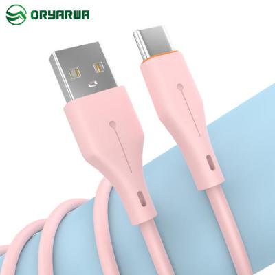 China TPE Molding 2.0 USB Data Cable 2.1A Pink Color for sale