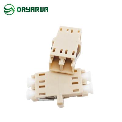 China Ultrasonic Welded Duplex LC Fiber Optic Adaptor With Flange / Flangeless for sale