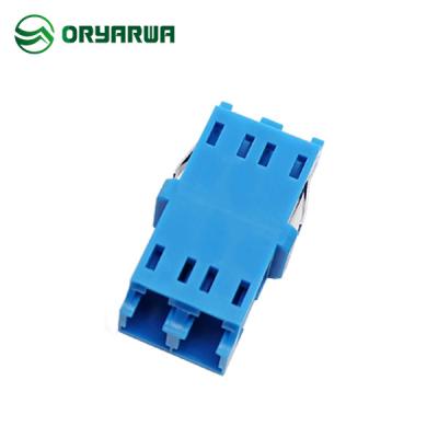 China Flangeless Duplex LC Optical Fiber Adapter Welded Shape With Window for sale