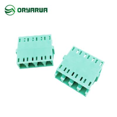 China Dissymmetric Quad LC Fiber Optic Adapter Multimode With Flange for sale