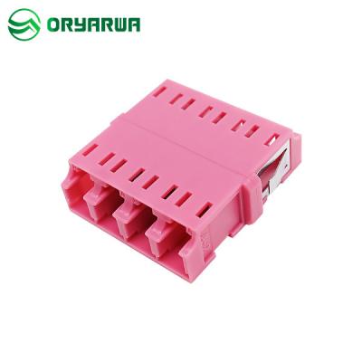 China Welded Injection LC Quad Singlemode Multimode Fiber Optic Adapter for sale