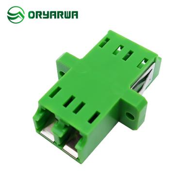 China Green Ope Shape LC APC Duplex Adapter Single Mode With Shutter for sale