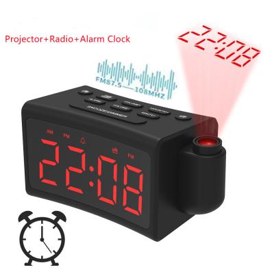 China 180 Degree Rotating Alarm Clock FM Radio With Creative Curved Surface for sale