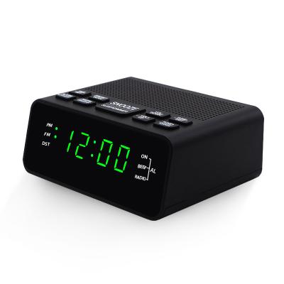 China Mini LED Display Clock Portable Radio , FM Radio Alarm Clock For Home for sale