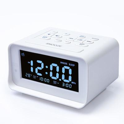 China Telescopic Antenna LED Alarm Clock Radio ABS Plastic Material For Indoor for sale