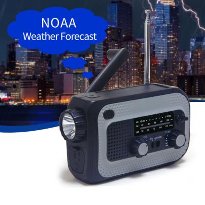 China SOS Emergency Waterproof Hand Crank Radio With 4000hMA Removable Battery for sale