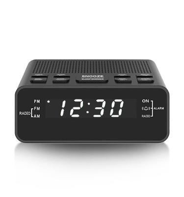 China Digital Portable Clock Radio USB Rechargeable With Snooze Alarm Functions for sale