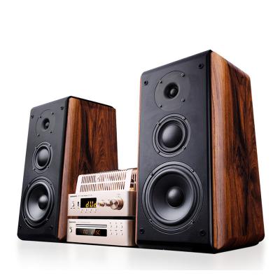 China HIFI 3 Way Bookshelf Stereo Speakers Pyramid Shaped 4 Ohms With Tube Amplifier for sale