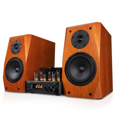 China Wood Color 2 Way Passive Bookshelf Speaker For Home Audio System for sale