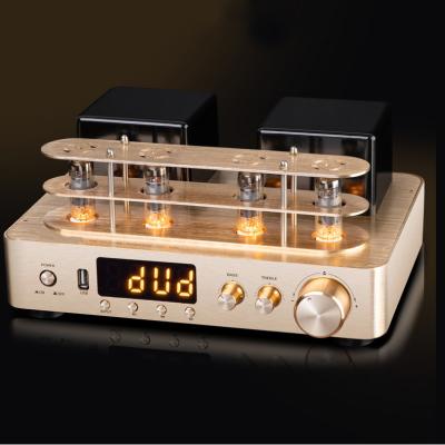China 2.0 Channel Bluetooth Audio Amplifier , Vacuum Tube Amplifier Gold Color for sale