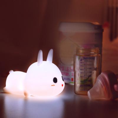 China Colorful LED Animal Silicone Night Light 1200mAh Battery Powered for sale