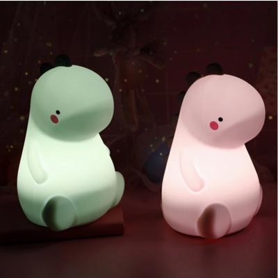 China Small Cute Dinosaur Silicone Night Light Dimmable With Touch Switch for sale