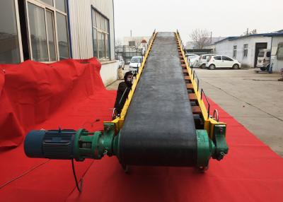 China Large Capacity Carbon Steel Flat Rubber Roller Belt Conveyor For Clay And Sand for sale