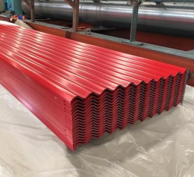 China SGCC Red Metal Roofing Sheets BSI ISO 14001 Colour Coated Steel Sheet for sale