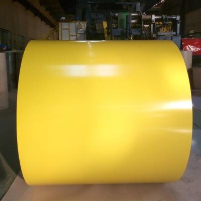 China Yellow 610mm Prepainted Steel Coil SGCC Prepainted Galvanized Steel Coil Ppgi for sale