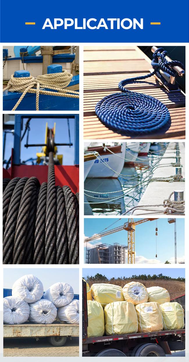 Polyester rope used for towing