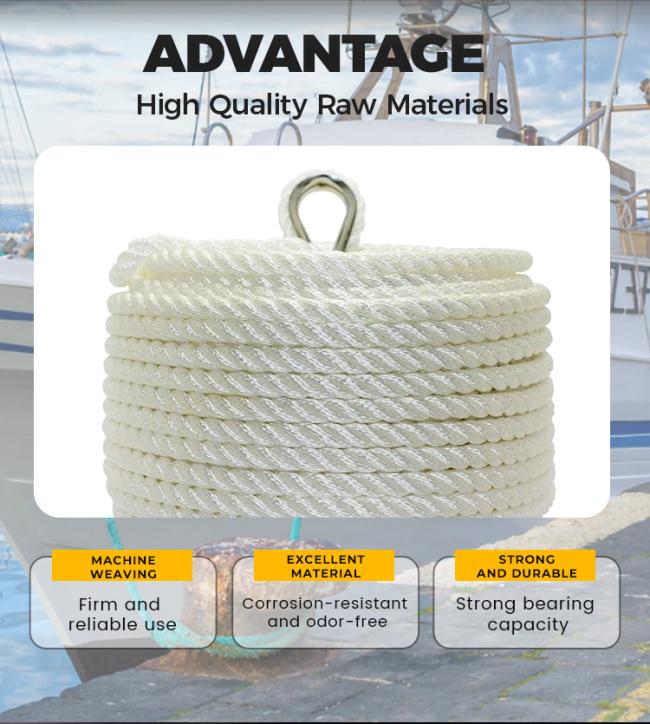 Polyester rope used in marine mooring application