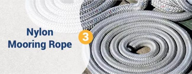 Double braided nylon rope close-up