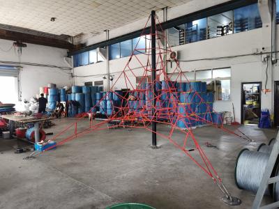 중국 상승하여 아이들을 위한 순수한 거미줄형 그물에 오르는 운동장 피라미드 판매용