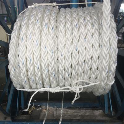 China Cuerdas marinas de polipropileno de 8 hebras de diámetro de 120 mm para remolcadores y barcos en venta