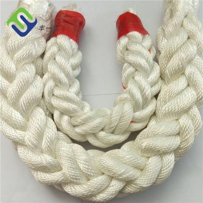 China Weiß 8 Strang Polyamid Nylon Seile für Industrie zum besten Preis in China zu verkaufen