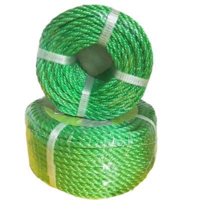 China 3 Strand PE Fishing Twine 1mm-10mm Blue Yellow Rope for sale