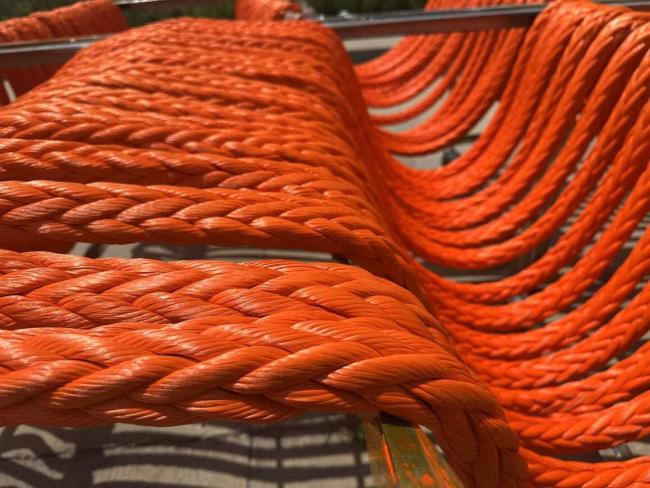 UHMWPE Rope close-up showing braided structure