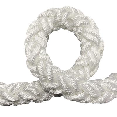 China Durable 8 Strand Polyester Mooring Rope 36mm-96mm 220 Coil for Vessel Towing for sale