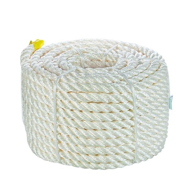 Close-up of 3-Strand Twisted Nylon Rope construction