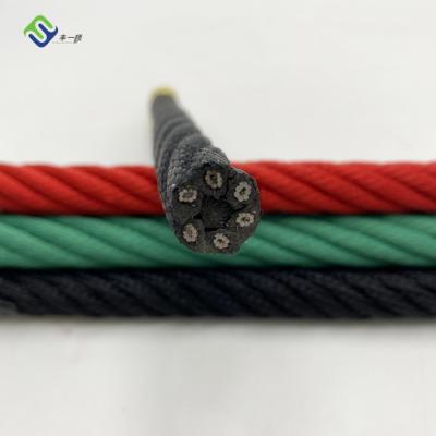 China Polyester Playground Combination Rope Steel Core 18mm 6*8 FC Customized for sale