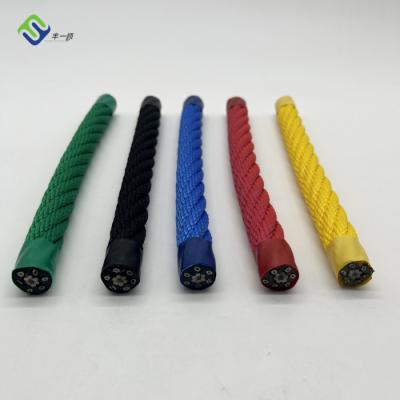 Chine Corde colorée de combinaison de terrain de jeu du polyester 16mm pour le filet s'élevant à vendre