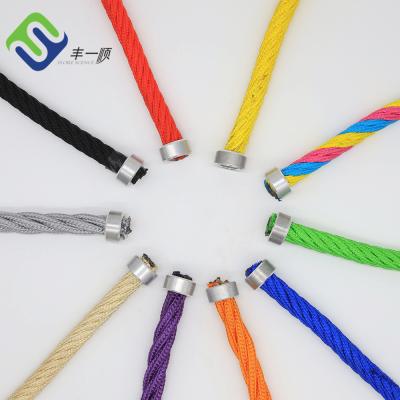 중국 주문 제작된 색 6 가닥 폴리에스테르 운동장 조합 로프 판매용