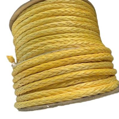 China UHMWPE Marine Tow 12 Strand Braided Rope High Breaking 24mm - 96mm for sale