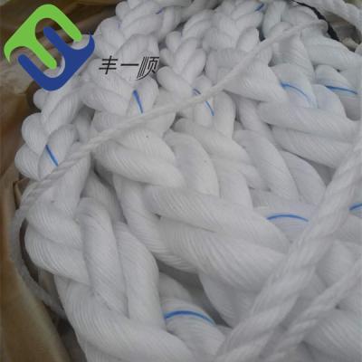 China 46mm 8 Strand PP Rope Polypropylene White Marine Rope For Mooring Ship for sale