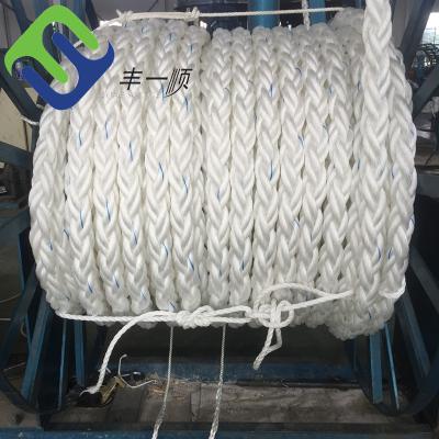 China Floating Mooring 8 Strand PP Rope Marine Vessel Towing UV Resistant for sale