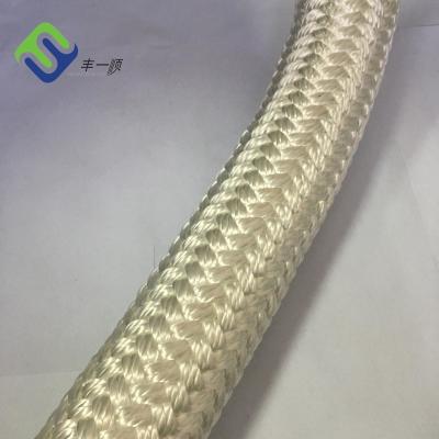 China El doble de la prueba del desgaste trenzó amarrar la cuerda de nylon de la poliamida blanca de la cuerda en venta