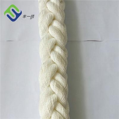 China White 8 Strand Nylon Mooring Rope 36mm high strength For Marine for sale
