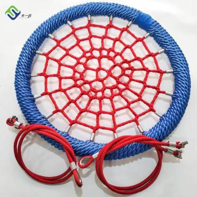 China Outdoor Playground Net Swing Round 80cm 100cm 4 Strand wear resistance for sale
