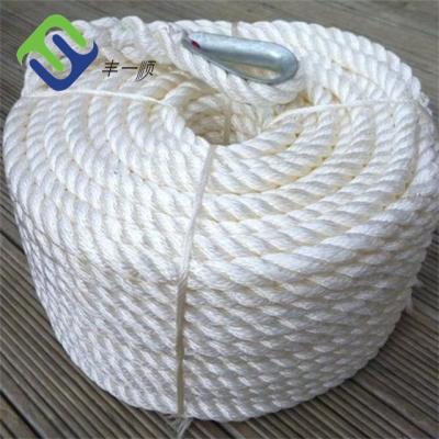 China A doca de nylon da corda da âncora da costa do barco 3 alinha torcido amarrando a corda à venda